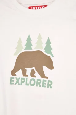 PITT KIDS Completo bianco e verde con stampa Explorer PT-B-SE-9009