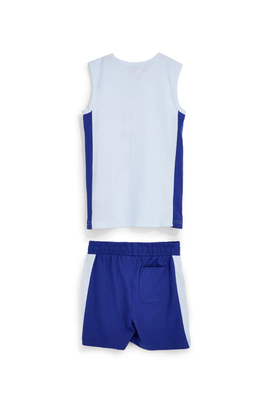 PITT KIDS Completo canotta + pantaloni blu e azzurro Pt-b-se-903