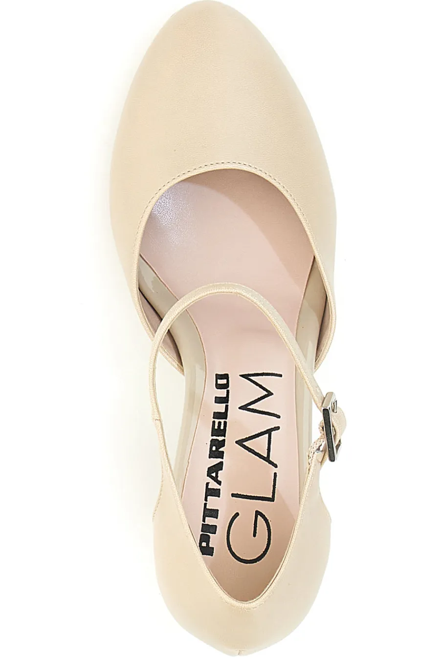 PITTARELLO GLAM Décolleté con Cinturino alla Caviglia Made in Italy 2561 BEIGE New