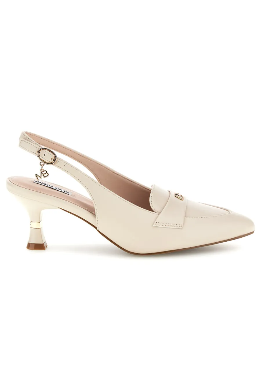 MARIELLA BURANI Décolleté con cinturino slingback tacco medio Burani 51101c794 BEIGE Sale
