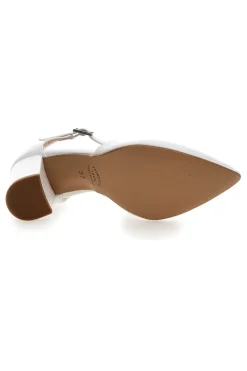 PITTARELLO VERA Décolleté bianche con cinturino alla caviglia Made in Italy 4615