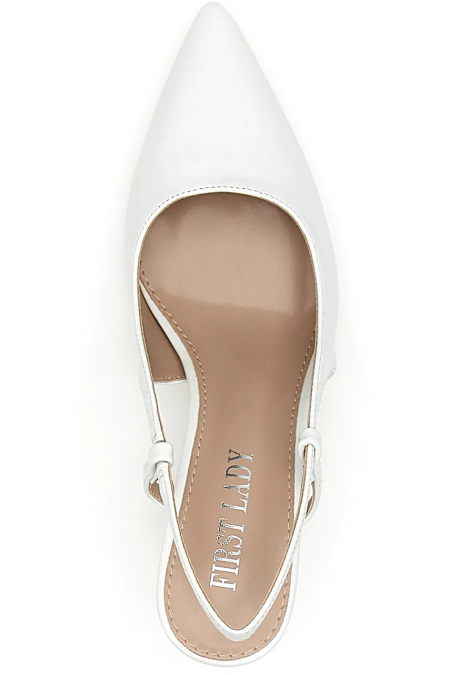 FIRST LADY Décolleté bianche slingback con tacco P653 BIANCO Hot