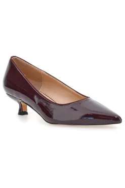 MON DIEU Décolleté bordeaux in vernice con tacco basso 9904H18 MARRONE Discount