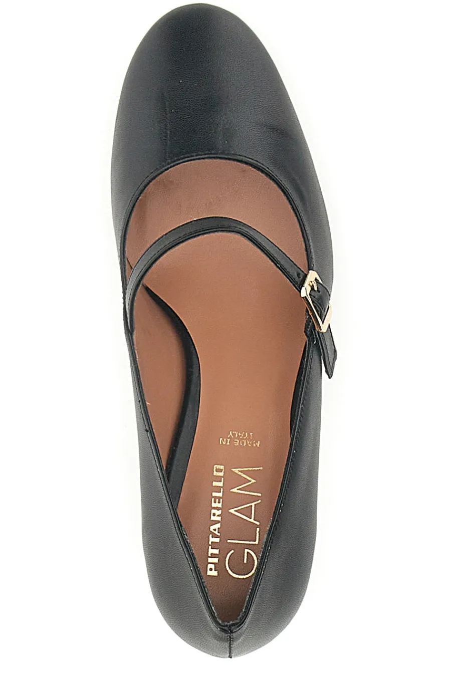 PITTARELLO GLAM Décolleté Mary Jane Nere con Tacco a Rocchetto 05 Hot