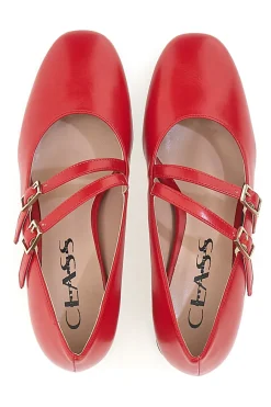 PITTARELLO CLASS Décolleté Mary Jane rosse con doppio cinturino Made in Italy 716 ROSSO Online