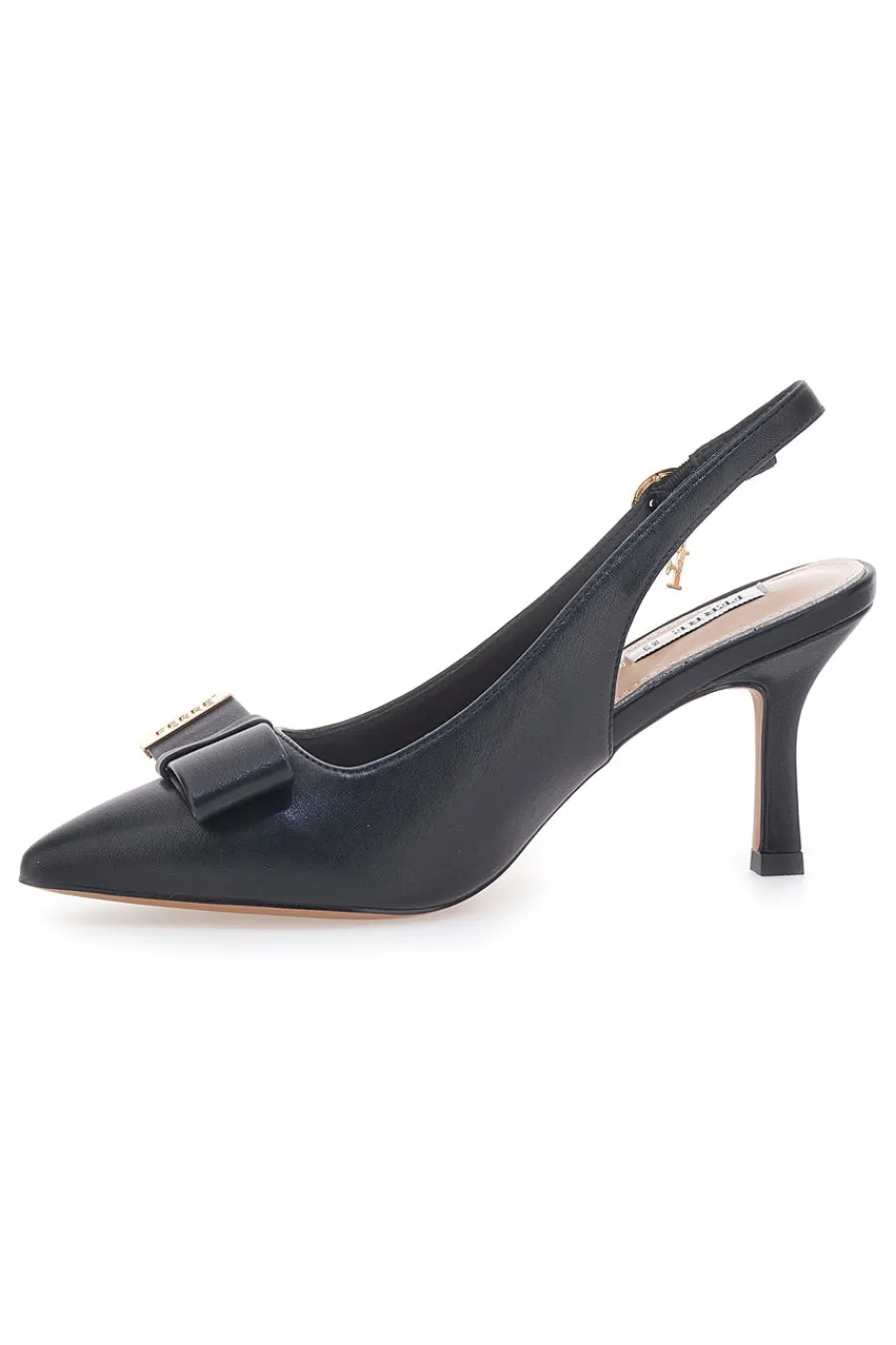 FERRE' Décolleté Nere Con Cinturino e Tacco F030 Clearance