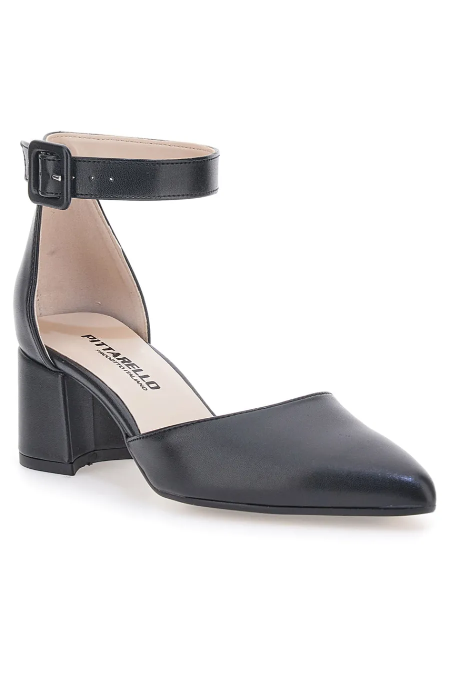 PITTARELLO Décolleté Nere Con Cinturino e Tacco 8017 Clearance
