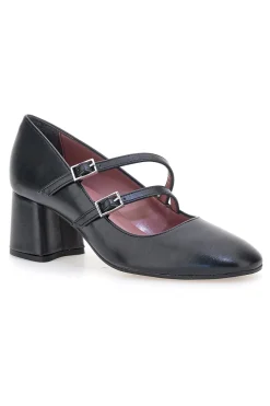 PITTARELLO GLAM Décolleté nere con doppio cinturino e tacco largo 6716 Online