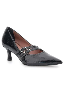 PITTARELLO GLAM Décolleté nere con punta affusolata e doppia fibbia 54R NERO Best