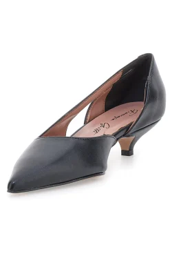 FRANCESCA GRITTI Décolleté nere con tacco basso e scollo laterale P3042 Discount