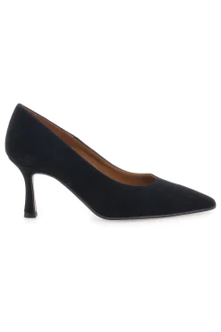 PITTARELLO PLUS Décolleté nere in pelle scamosciata con tacco 777 Made in Italy NERO Sale
