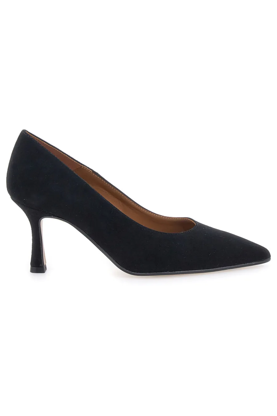 PITTARELLO PLUS Décolleté nere in pelle scamosciata con tacco 777 Made in Italy NERO Sale