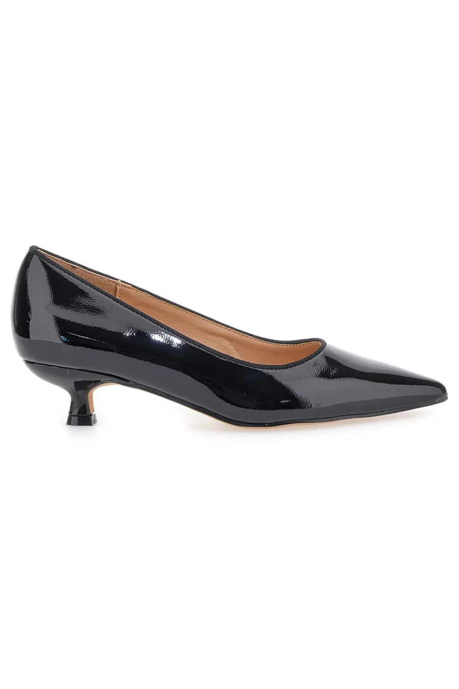 MON DIEU Décolleté nere in vernice con tacco basso 9904H18 NERO New