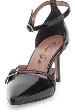 FRANCESCA GRITTI Décolleté nere verniciate con cinturini e tacco a spillo P8049 Outlet