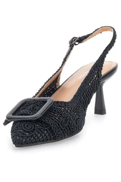 LE HAVRE PARIS Décolleté slingback tacco medio 63181 NERO Sale