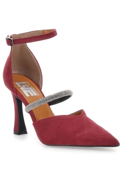 PITTARELLO LOVE Décolleté rosse con cinturini e tacco a rocchetto 7092 Sale