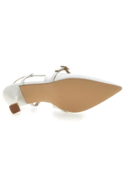 FIRST LADY Décolleté SingBack Bianche con Tacco a Punta P530 BIANCO Best