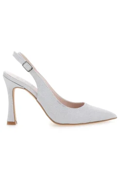 PITTARELLO LOVE Décolleté Slingback Argento a Punta con Tacco Alto 3356 New