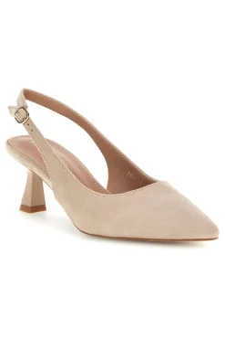 FIRST LADY Décolleté slingback in tessuto effetto soft touch P671 BEIGE Sale