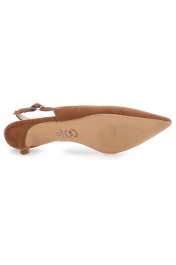 PITTARELLO GLAM Décolleté slingback marrone con cinturino 3123 TABACCO Sale