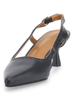 LE HAVRE PARIS Décolleté slingback neri a punta con tacco AP25S10E NERO Clearance