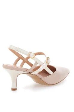 PITTARELLO COUTURE Décolleté Slingback a Punta con Cinturini Bianchi 1175 Online