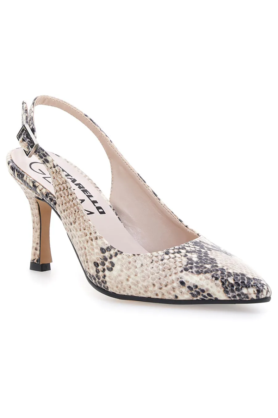 PITTARELLO GLAM Décolleté slingback pitonata Made in Italy 5173 Sale