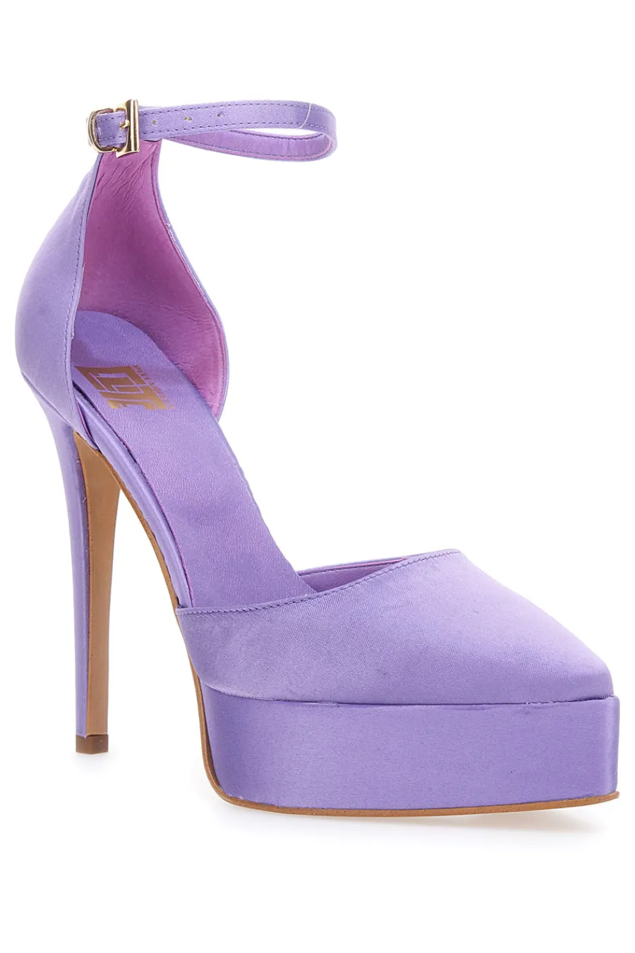 PITTARELLO ELITE Dekolleté-Plateau 611 Lila Satin Glyzinien Sale