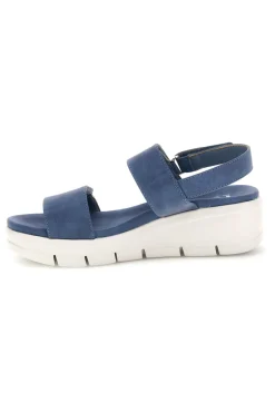 FIRST ACTIVE blaue Sandalen mit Keil 4 DENIM Sale