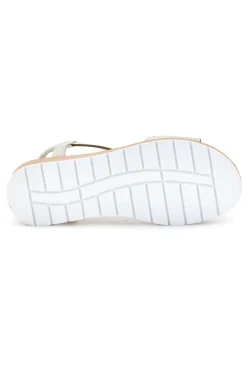 MIO TEMPO Eis-Sandalen mit Gold-Detail LR2606 WEIß Discount