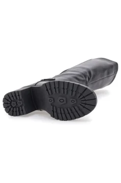 ENERGY 1359 – e Stiefel mit Blockabsatz und elastischem Seitendetail SCHWARZ