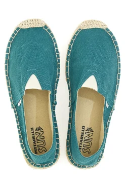 Uomo PITTARELLO SUN Espadrillas petrolio in tessuto con suola in corda SGMS2510
