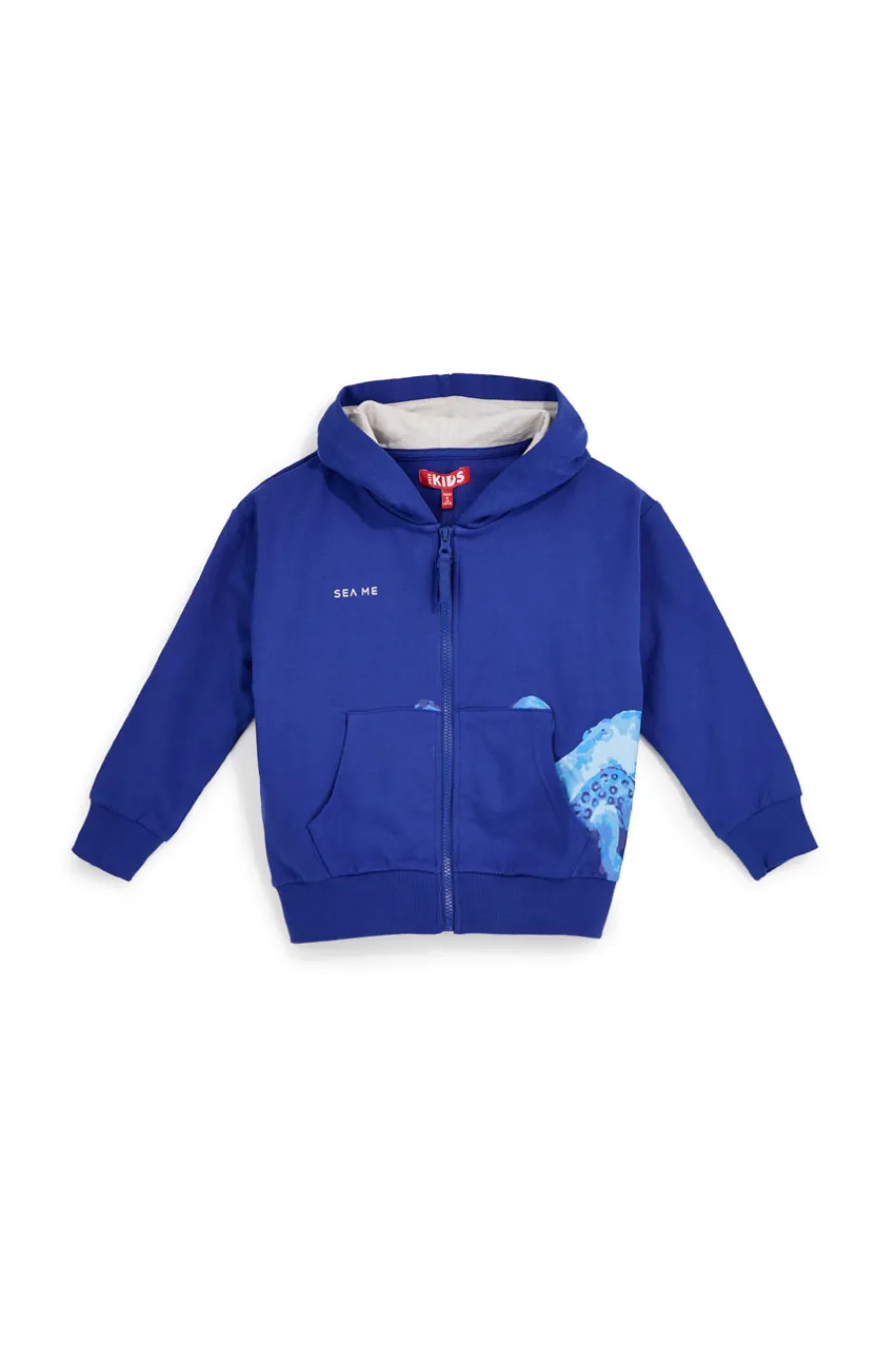 PITT KIDS Felpa blu con cappuccio e zip PT-B-F-9032