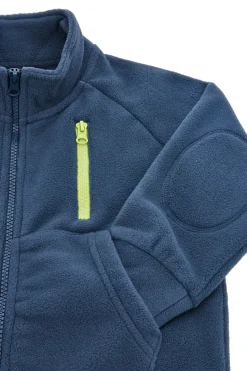 PITT KIDS Felpa blu con zip e patch ricamato PT-KF-005