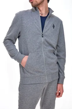 Uomo SKECHERS Fepa Garzata The Hooder Hoodie Go Wak Grigia