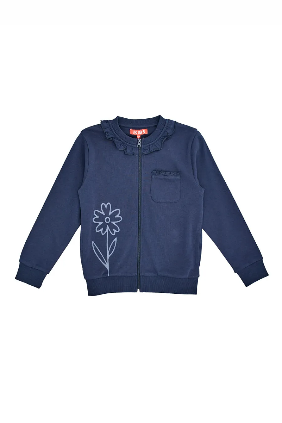 PITT KIDS Felpa Girocollo con Cerniera Blu 0505