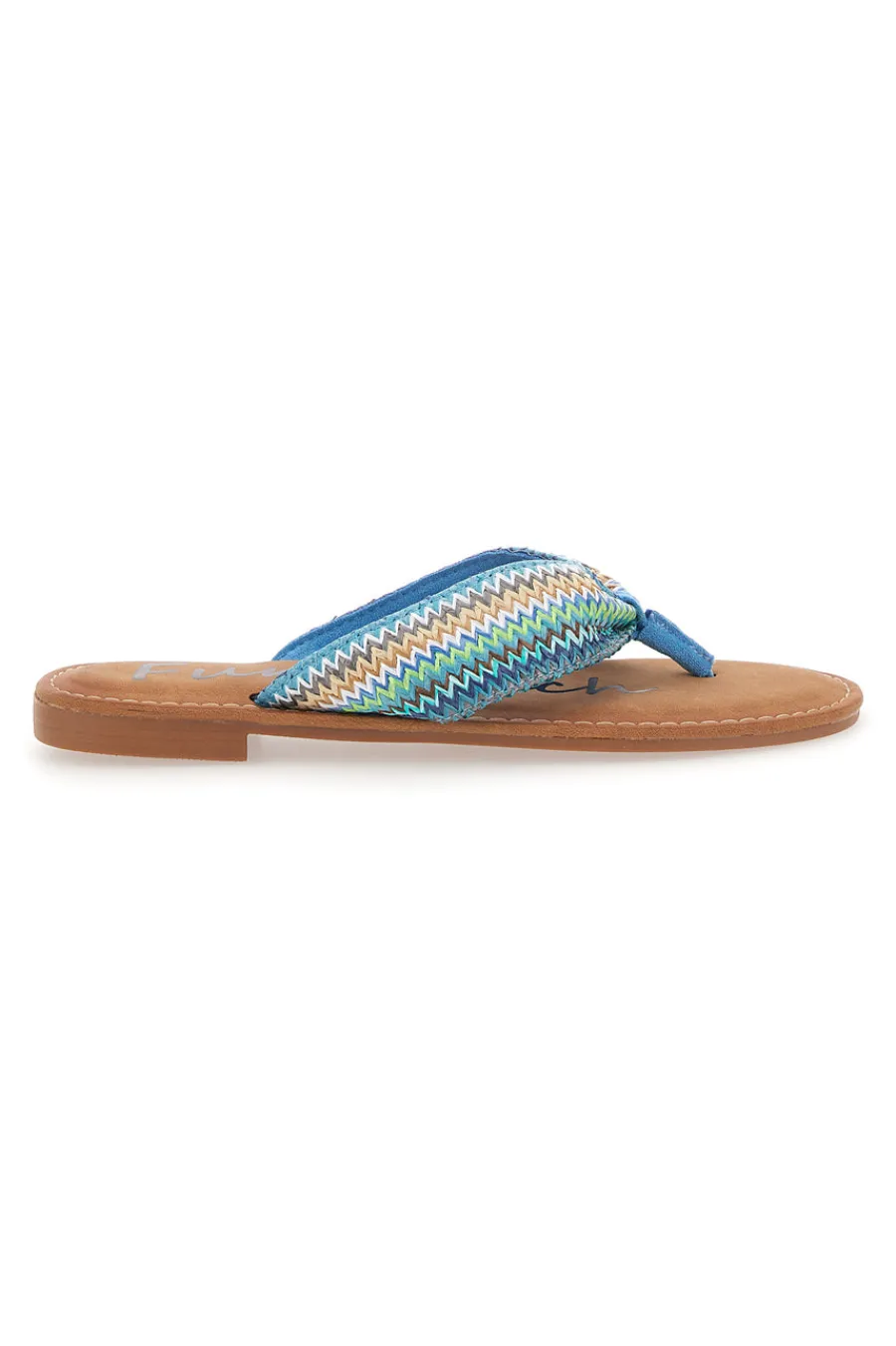 FUN BEACH 469 Blaue Flip-Flop-Hausschuhe BLUE Discount
