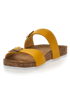 PITTARELLO ECO Gelbe Hausschuhe mit Schnallen 3006 OCKER Sale