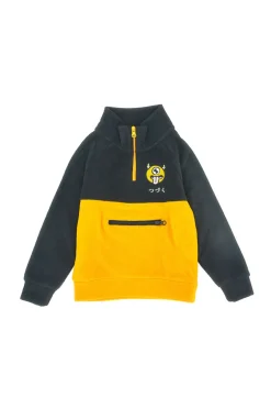 PITT KIDS Gelbes und schwarzes Fleece-Sweatshirt 027