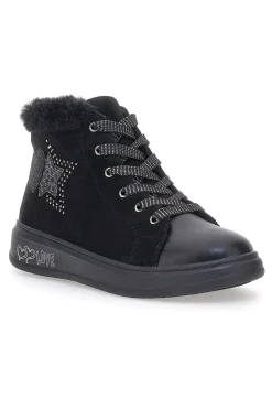 GRAZIE Gepolsterte e Mid-Cut-Sneaker mit Reißverschluss und Fell 1719