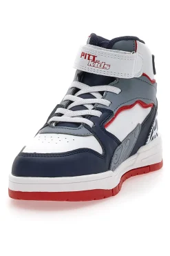 PITT KIDS Graue und schwarze Mid-Cut-Sneaker K22879