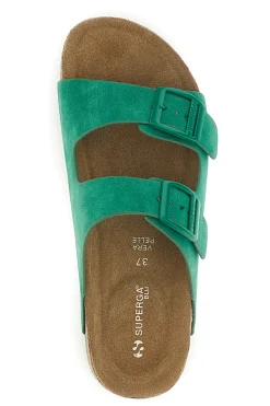 SUPERGA Grüne Hausschuhe mit doppelter Schnalle S11U109 VERDE New