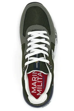 Uomo MARINA MILITARE Grüne Sneakers mit Memory Soft Navy MM2281