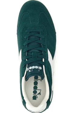 Uomo DIADORA Grüne Wildleder-Sneaker mit seitlichem Kick-Logo