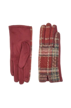 GMV Guanti Tartan Bordeaux GianMarco Venturi 62960