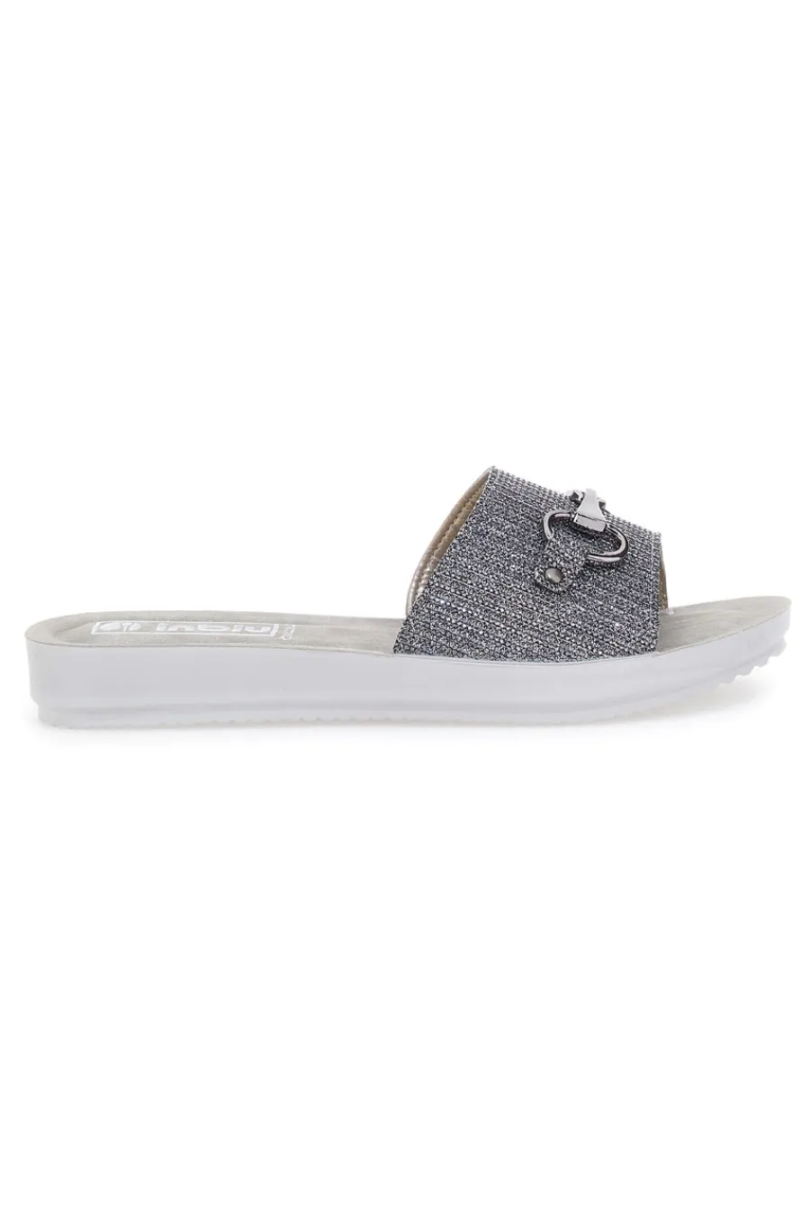 INBLU 63 BM Graue Hausschuhe METALLGRAU