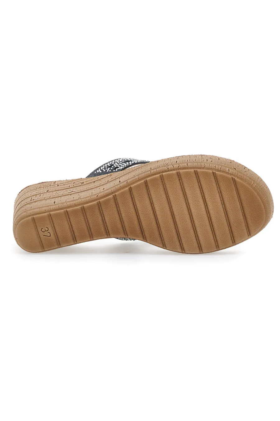 INBLU 45 GM Wedge Flip-Flops SCHWARZ Hot