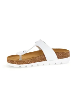 PITTARELLO BIO Infradito bianche con sottopiede in vera pelle 335P2177SR Outlet