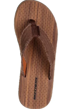 Uomo SKECHERS Infradito Marroni con Tomaia in Canvas Tantric - Fritz