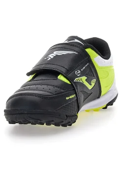 JOMA CANCHA JR 2501 Fußballschuhe in Schwarz u Neongelb mit Klettverschluss
